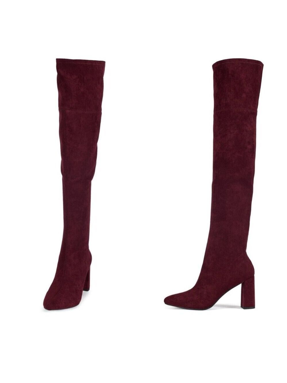 New Jeffrey Campbell PARISAH-2 Wine Burgundy Suede Over-the-Knee Boots
